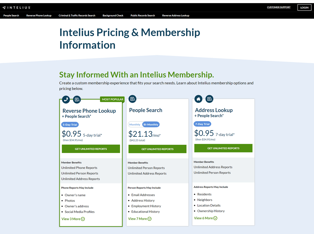Intelius-Pricing