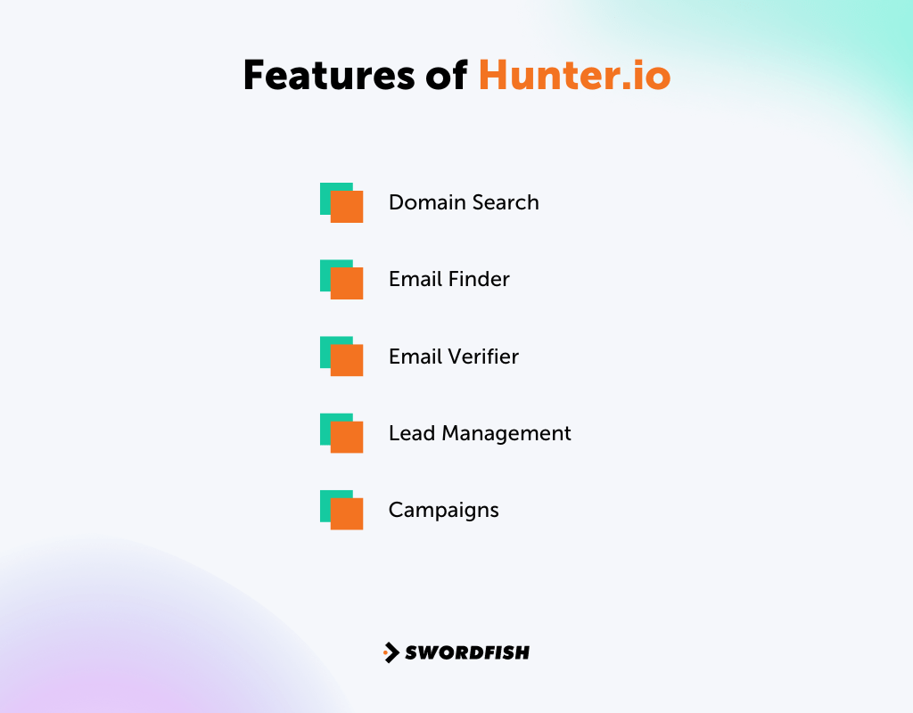 Features of Hunter.io