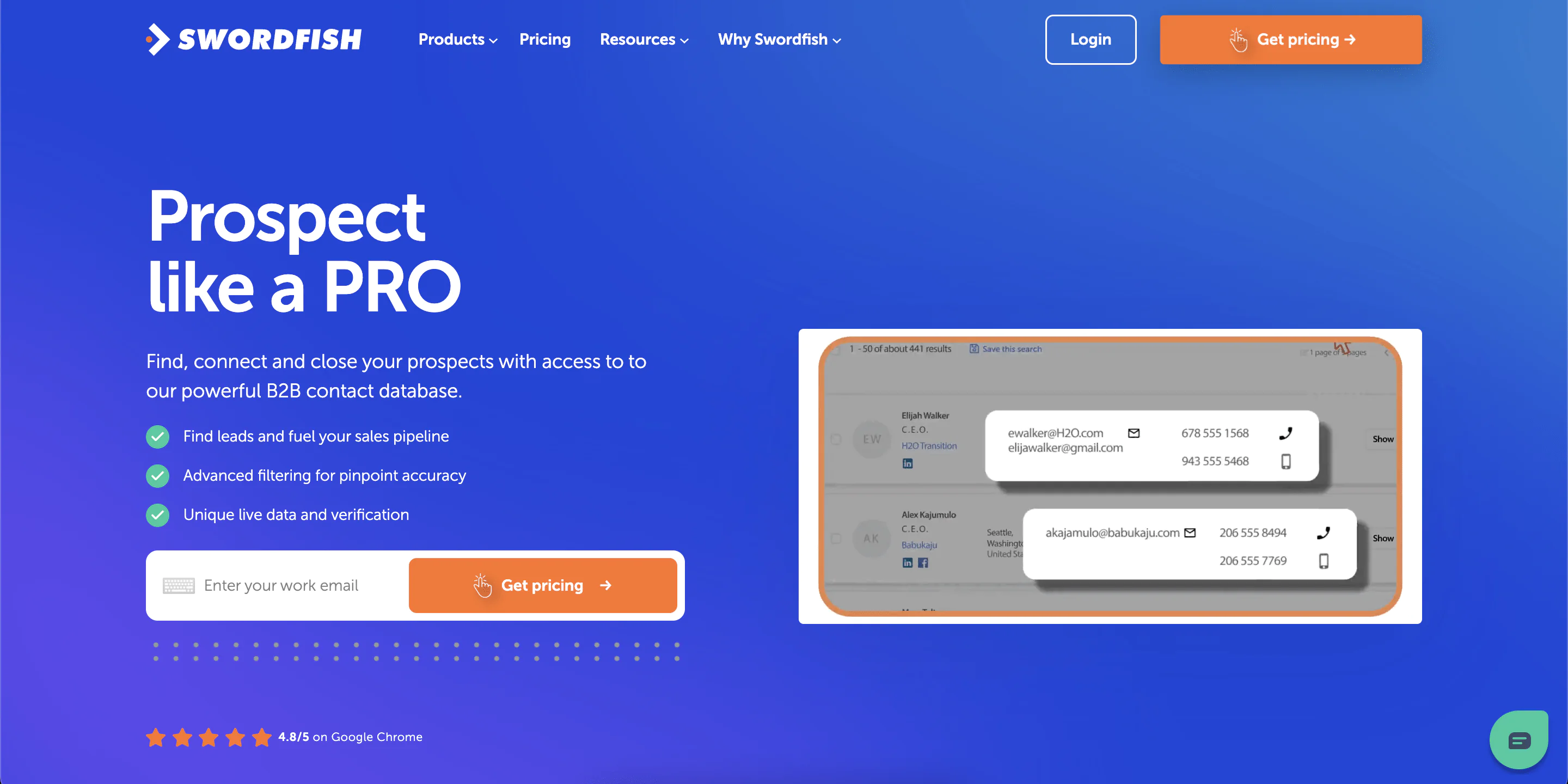 Swordfish AI for Effective Sales Prospecting