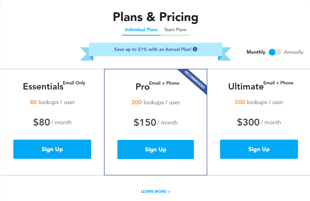 RocketReach Pricing
