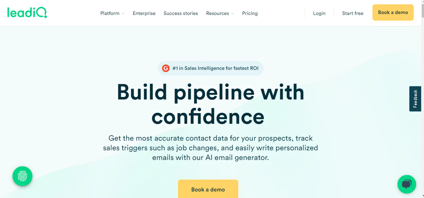 LeadIQ  Homepage