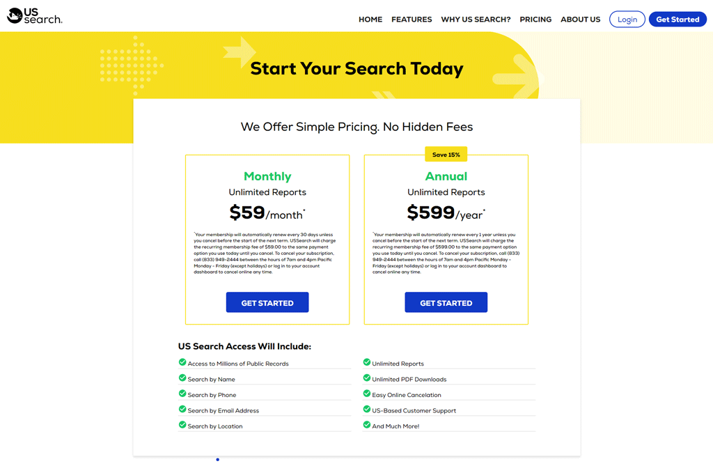 US Search Pricing