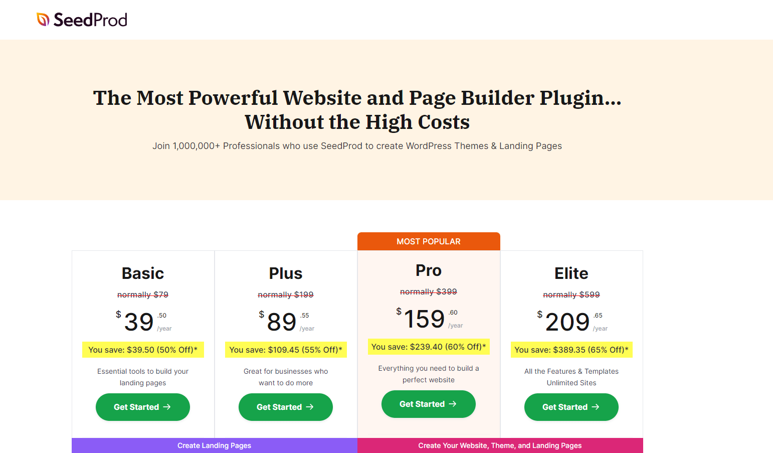 SeedProd Pricing