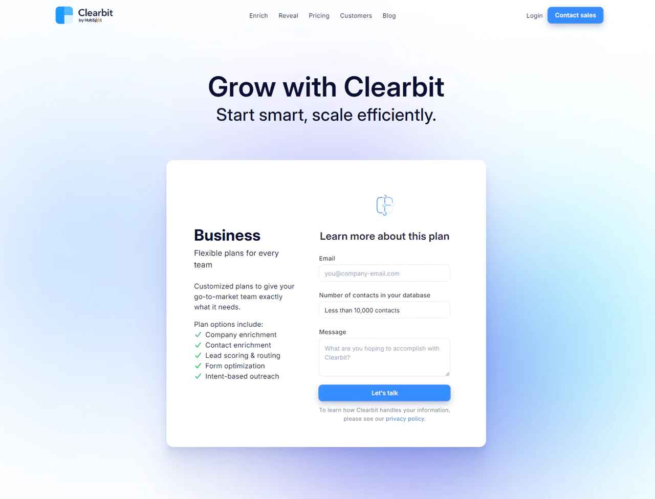 Clearbit Pricing