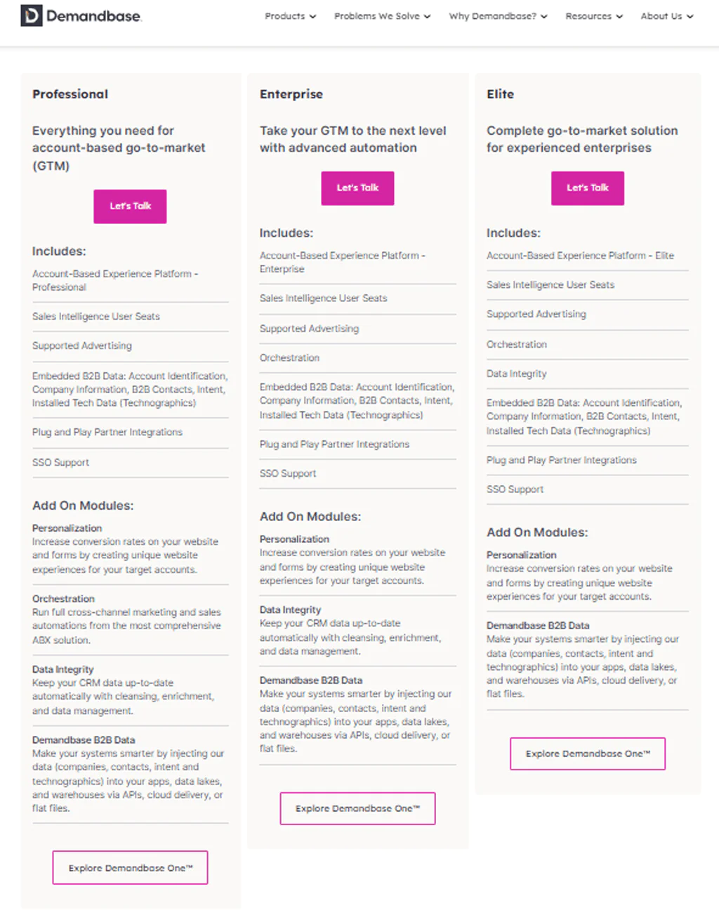 Demandbase Pricing