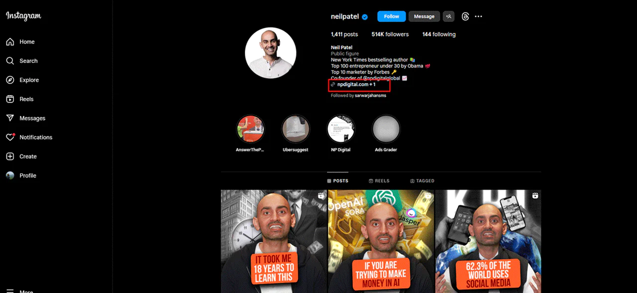 Instagram Website Link
