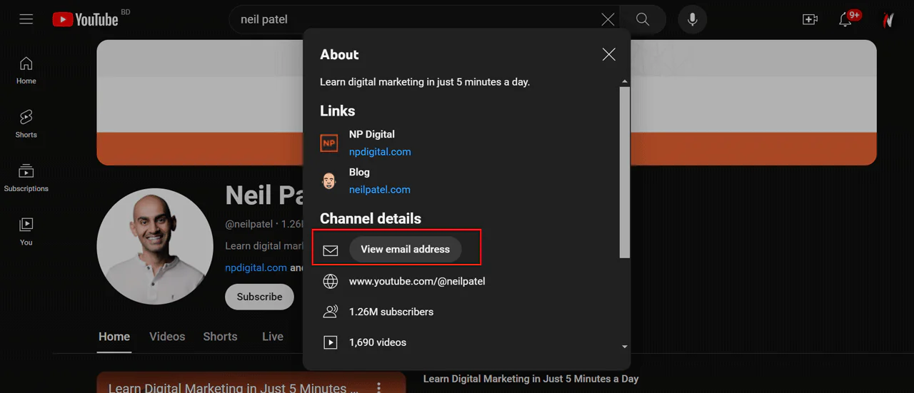 Locate Email Details