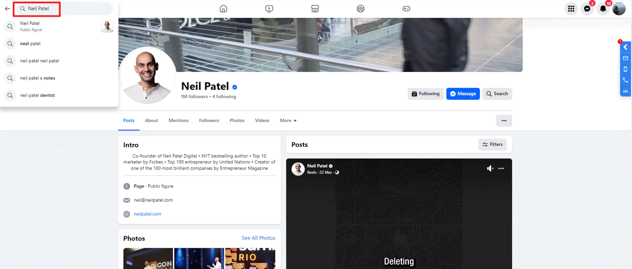 Search Facebook Profiles