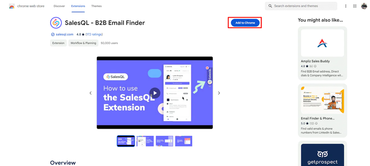 SalesQL Chrome Extension