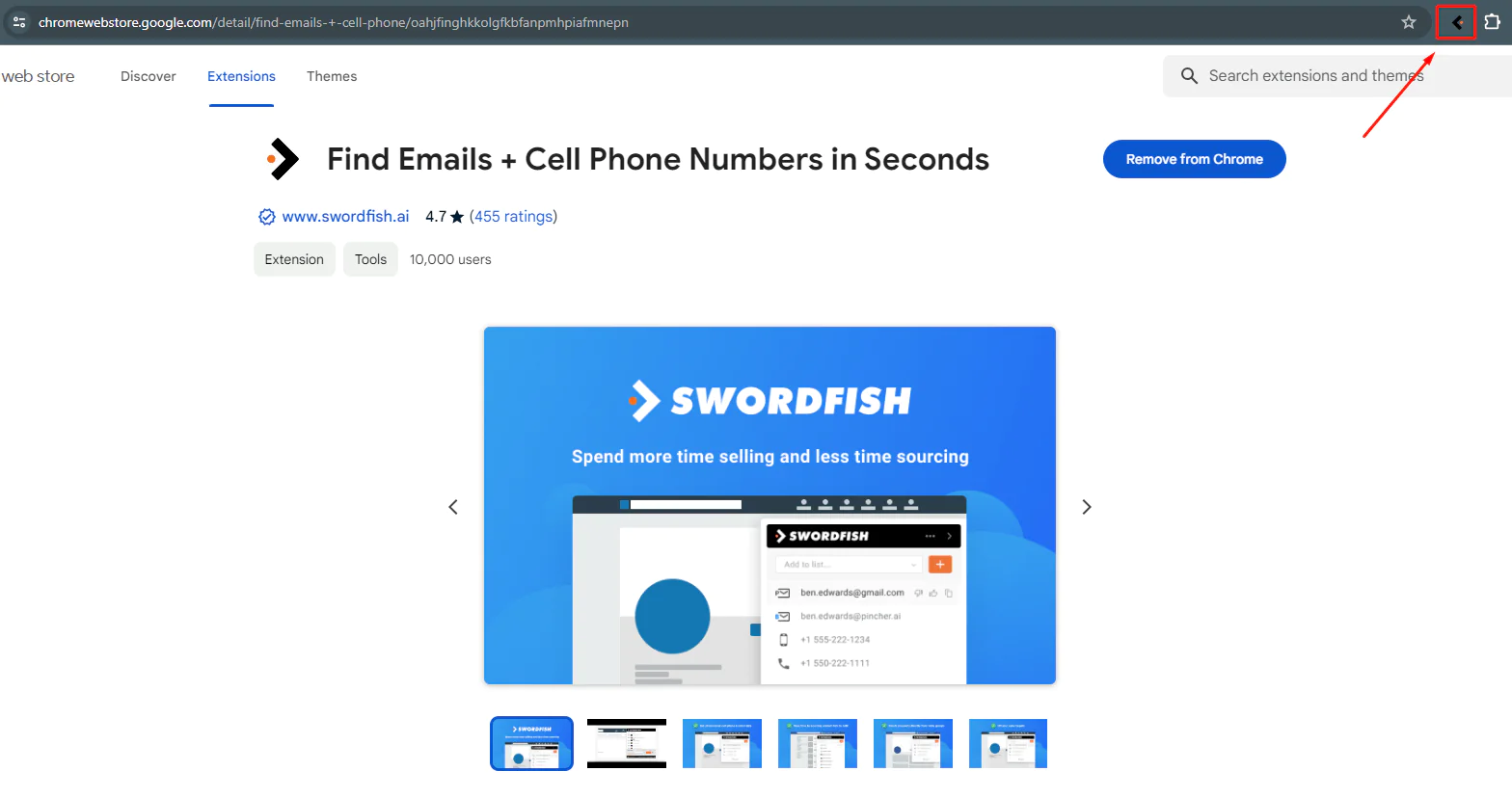 Find Swordfish AI’s Chrome Extension & Install