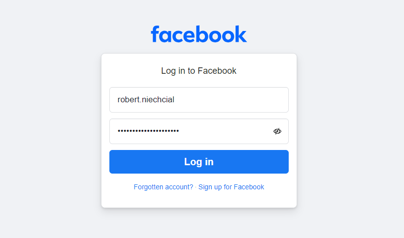 Go to Facebook's Password Recovery