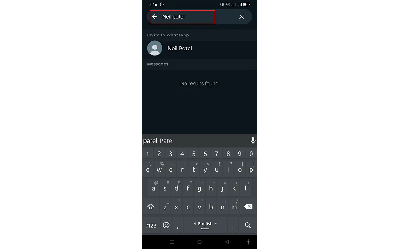 Select the Contact