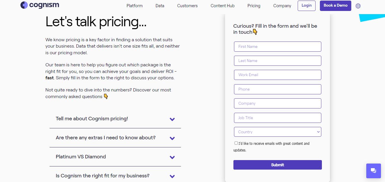 Cognism Pricing