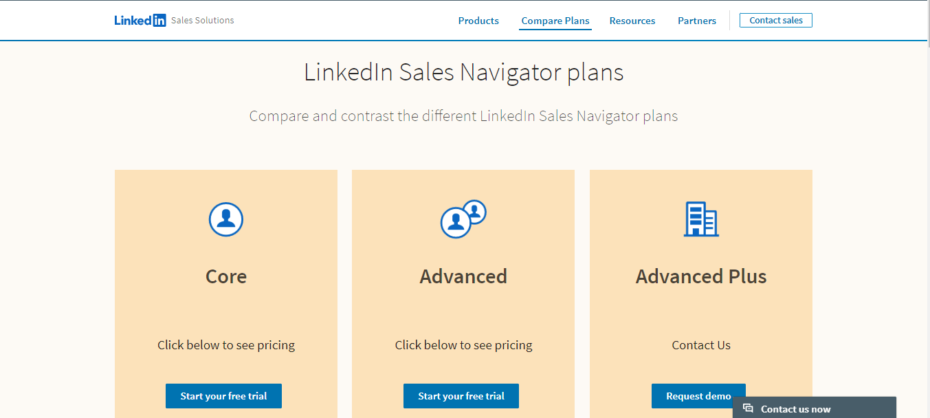 LinkedIn Sales Navigator Pricing 