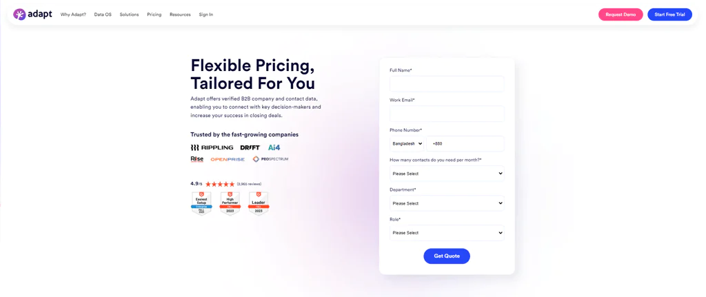 Adapt.io Pricing