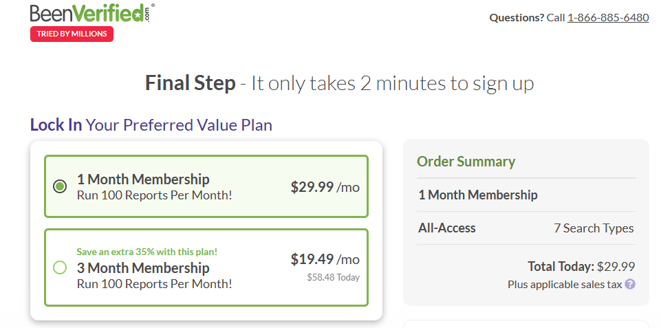 BeenVerified Pricing