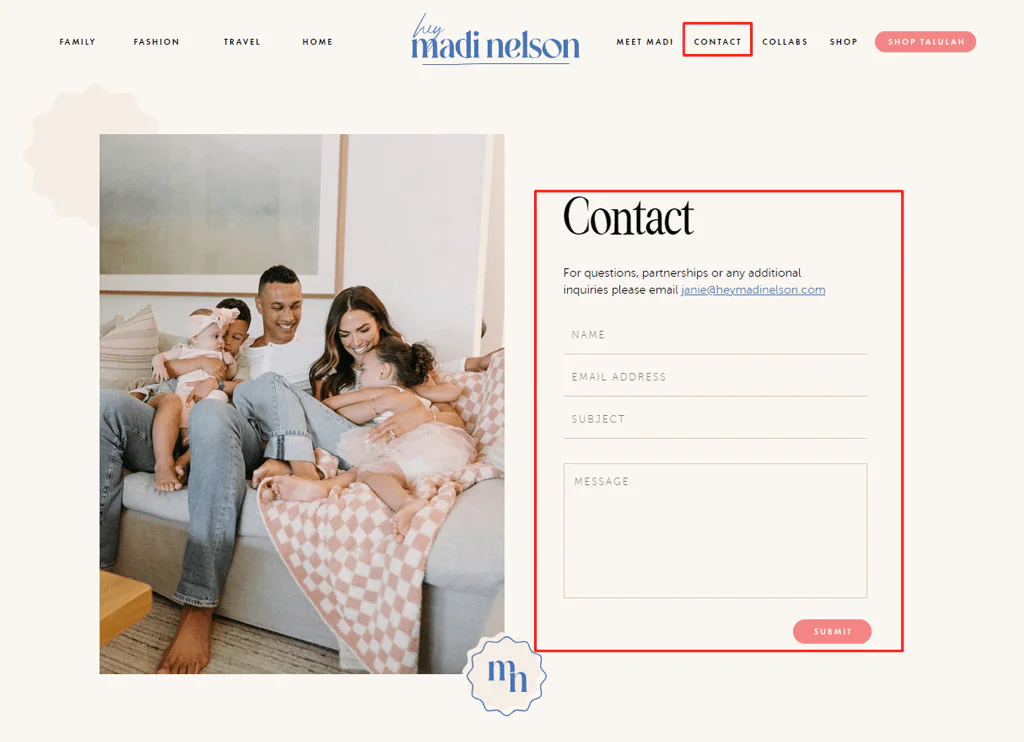 Fill up the contact form