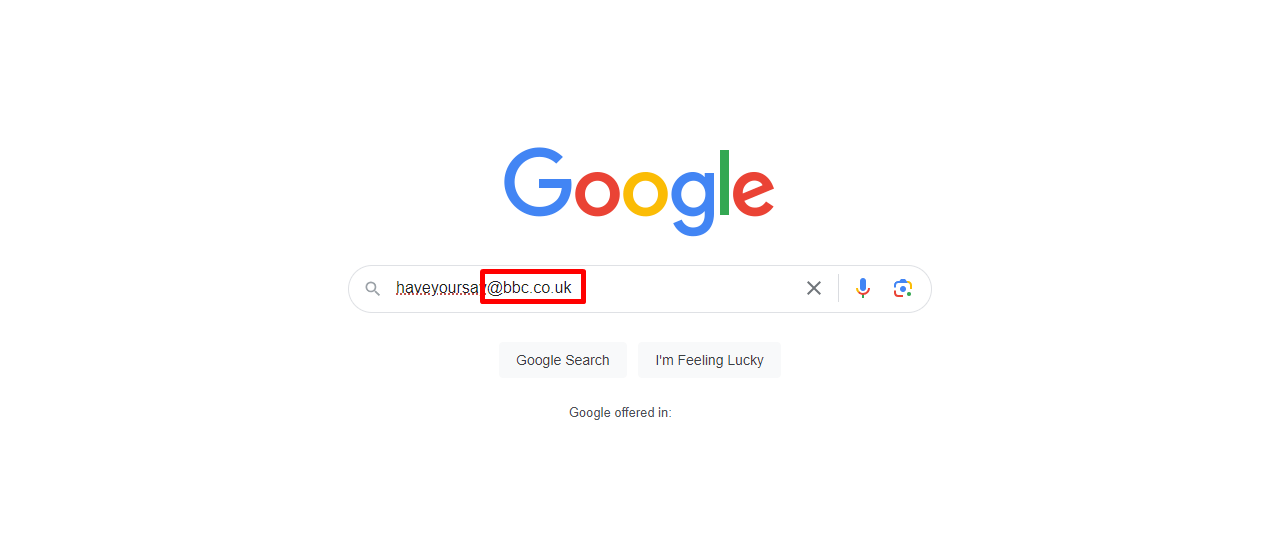 '@' symbol is the domain