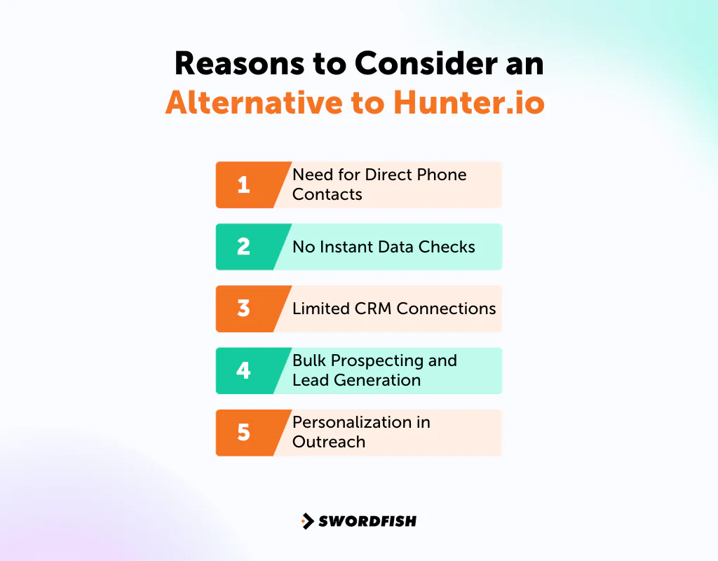 Reasons to Consider an Alternative at Hunter.io 