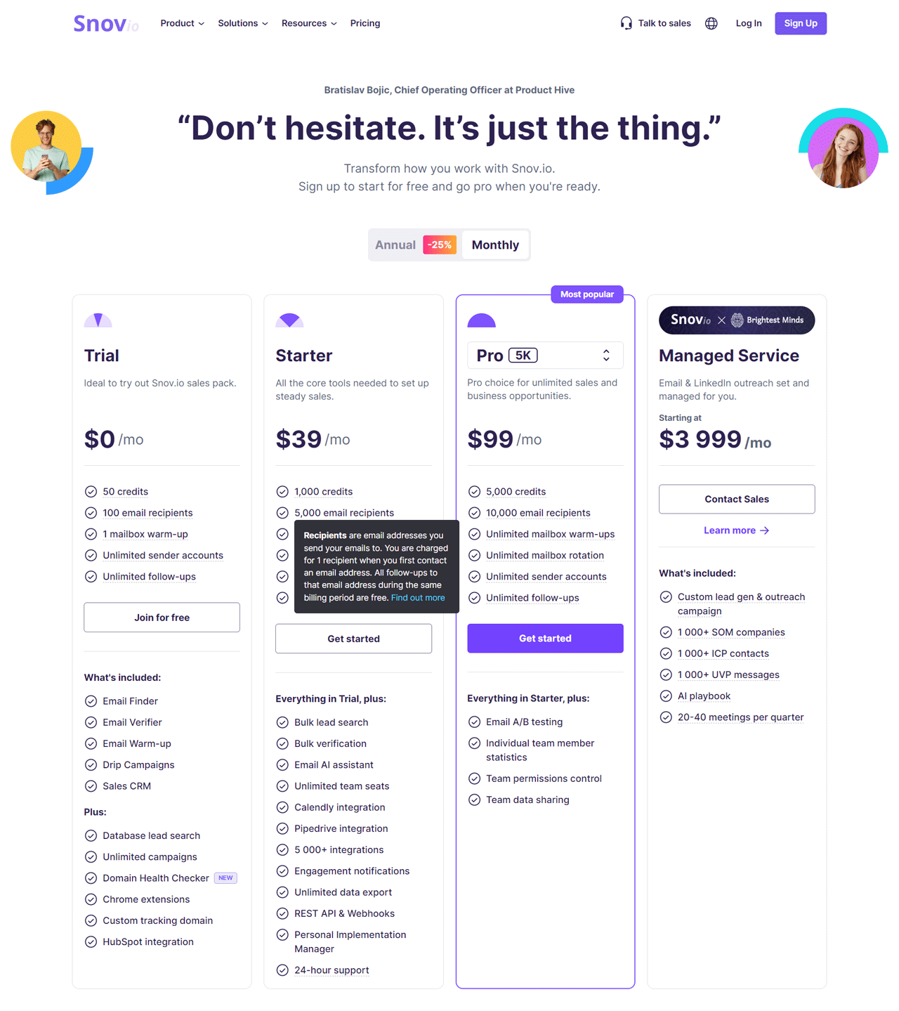 Snov.io Pricing