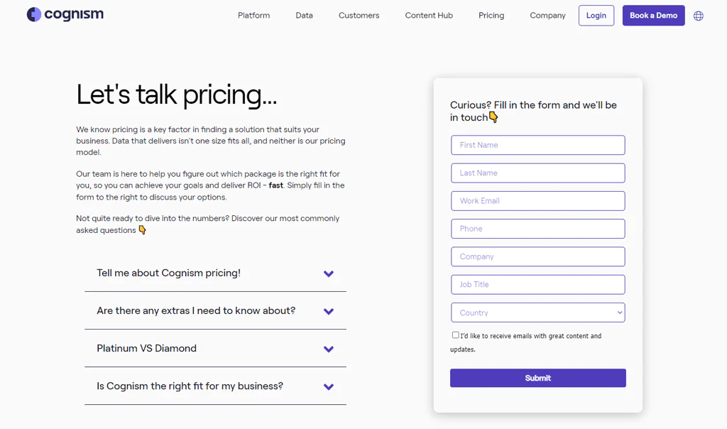 Cognism Pricing