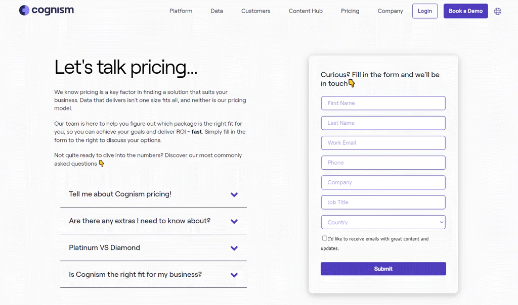 Cognism Pricing