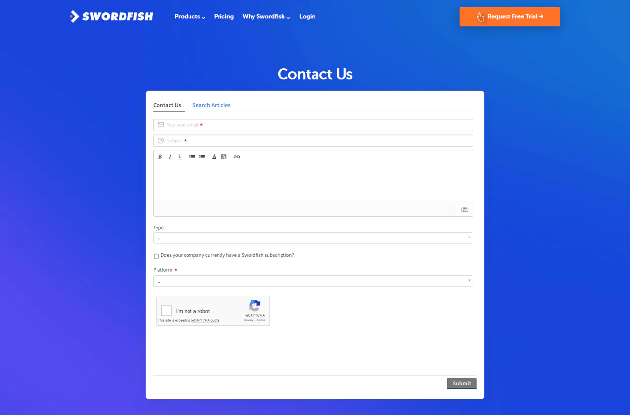 Swordfish-Ai-Contact-Us-Page