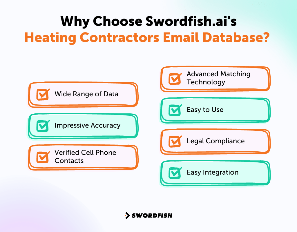 Why Choose Swordfish AI's Heating Contractors Email Database