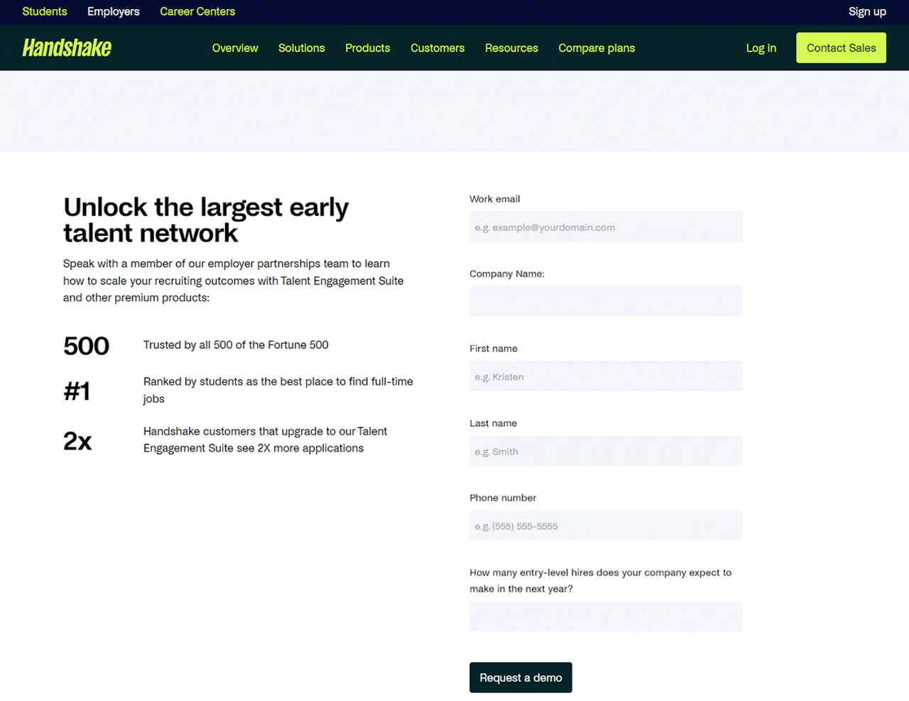 Handshake Talent Engagement Suite Pricing