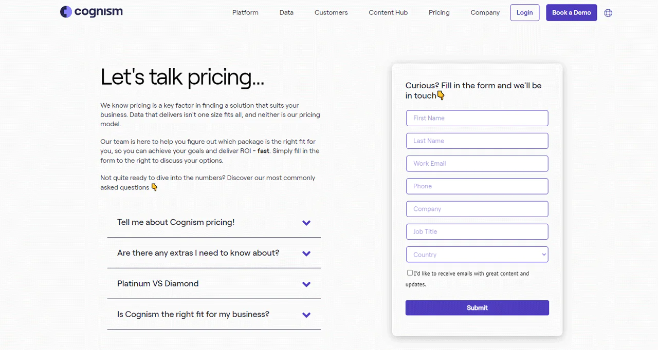 Cognism Pricing