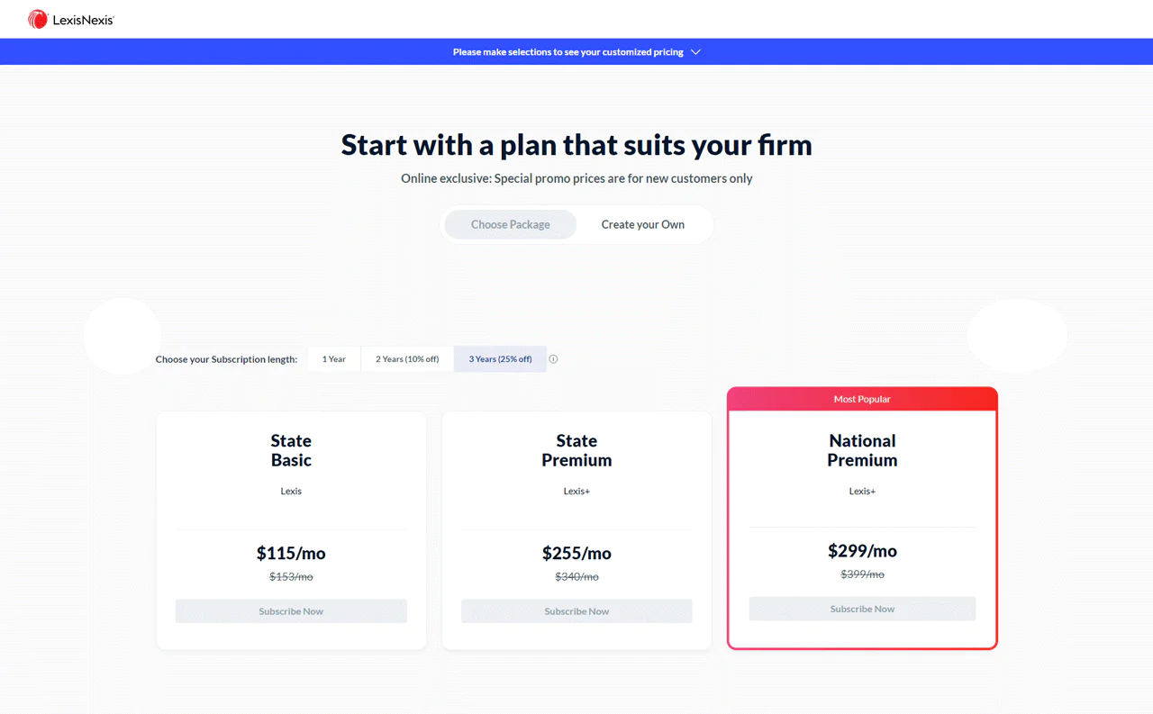 LexisNexis Pricing