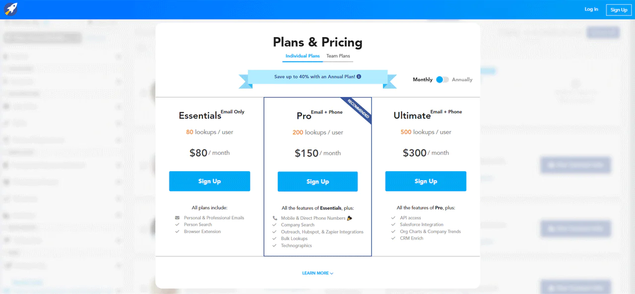 RocketReach-Pricing