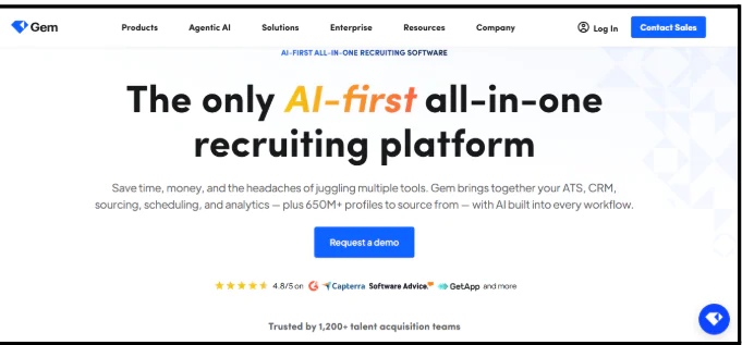 Gem recruiting software all-in-one platform excellence