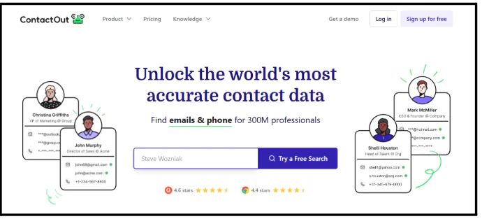 Recruiting software ContactOut platform for talent sourcing