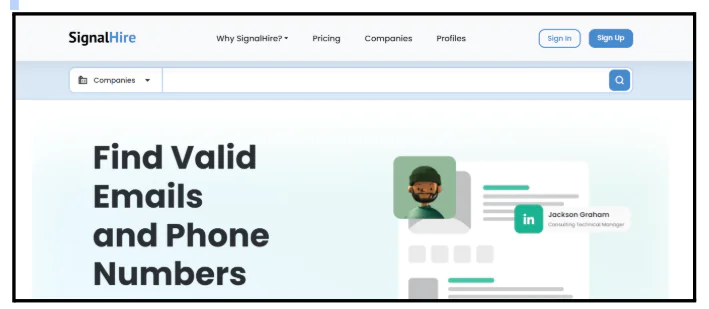 Find candidate contacts with SignalHire recruiting software