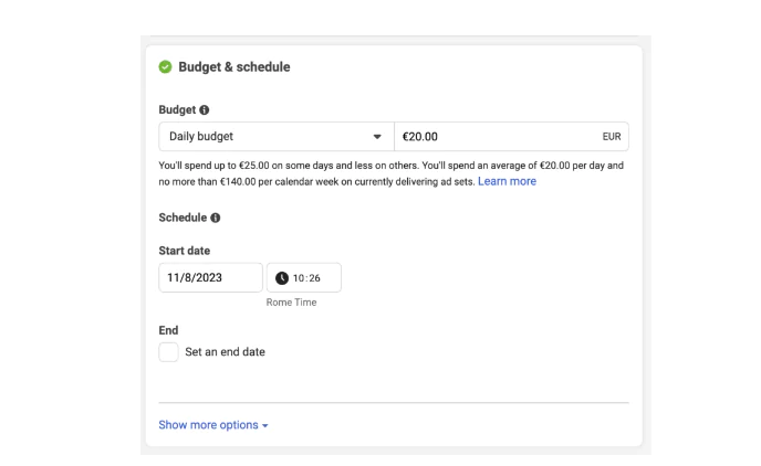 Specifying Budget & Schedule