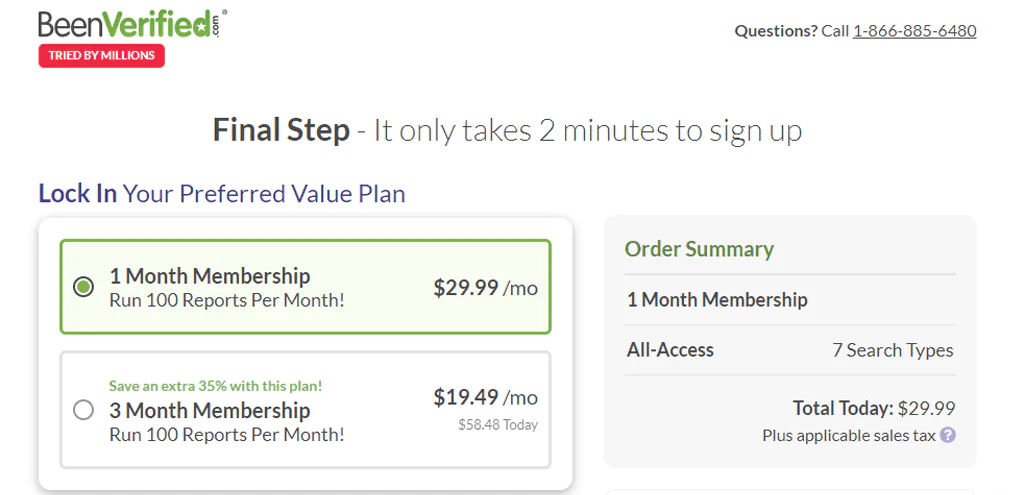BeenVerified Pricing