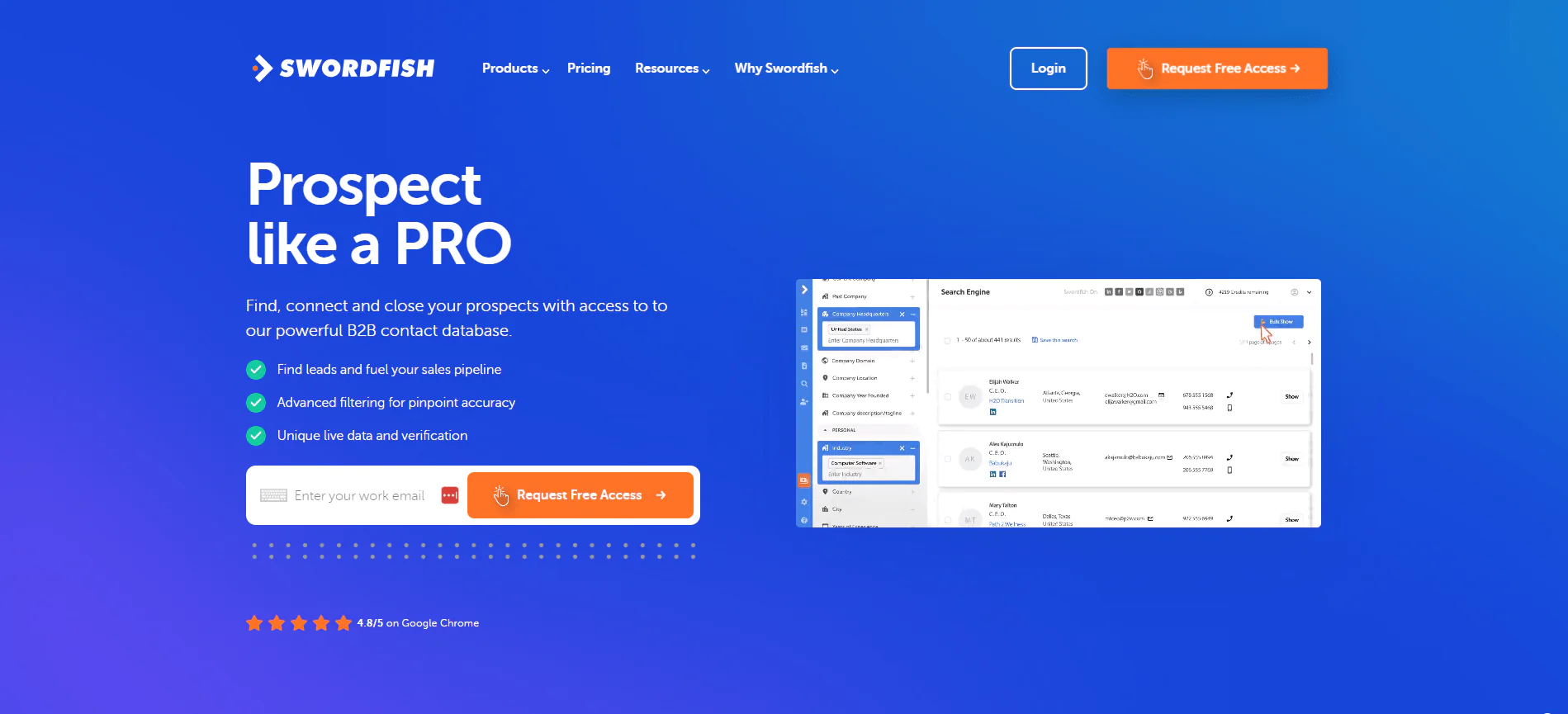 SwordFish Prospector Tool