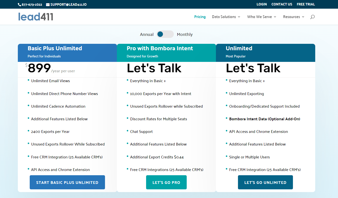 Lead411 Pricing