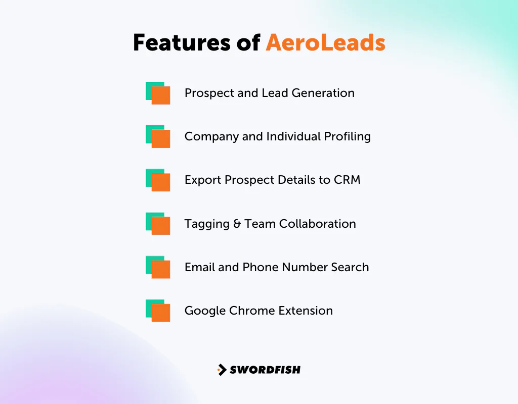 Features of AeroLeads