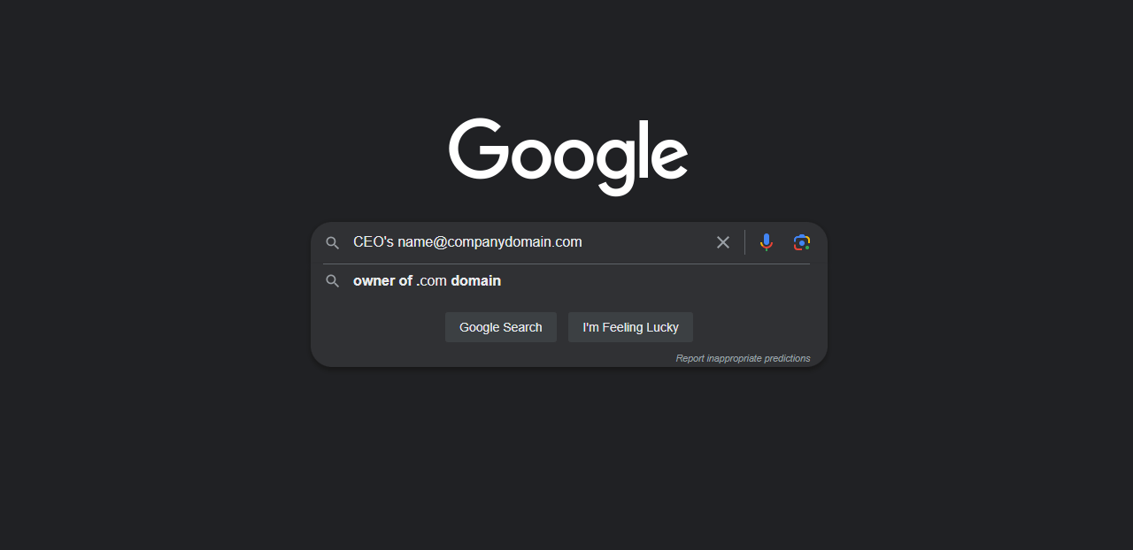 Google the CEO's Name