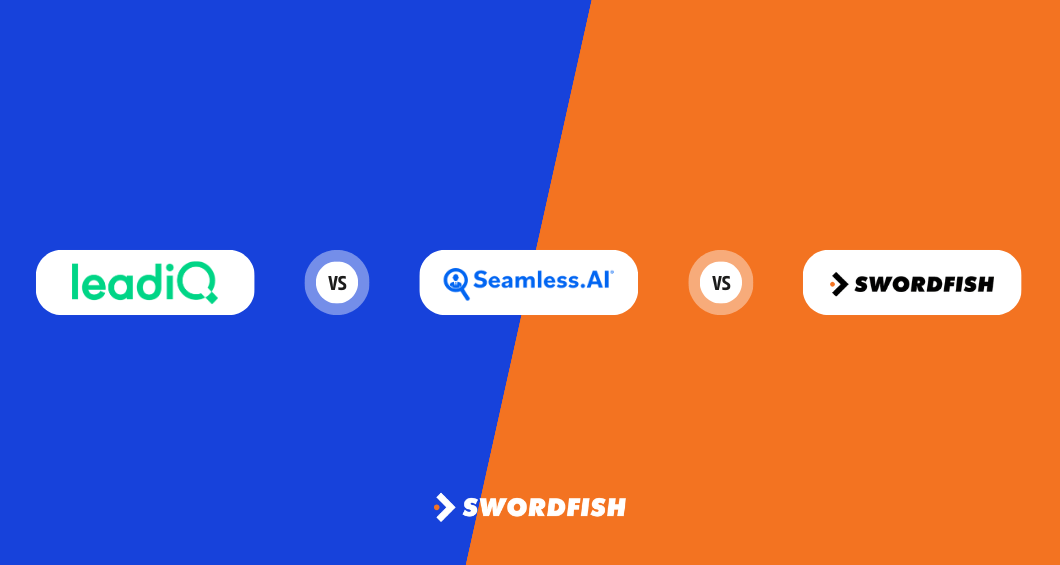 LeadIQ vs Seamless AI vs Swordfish AI