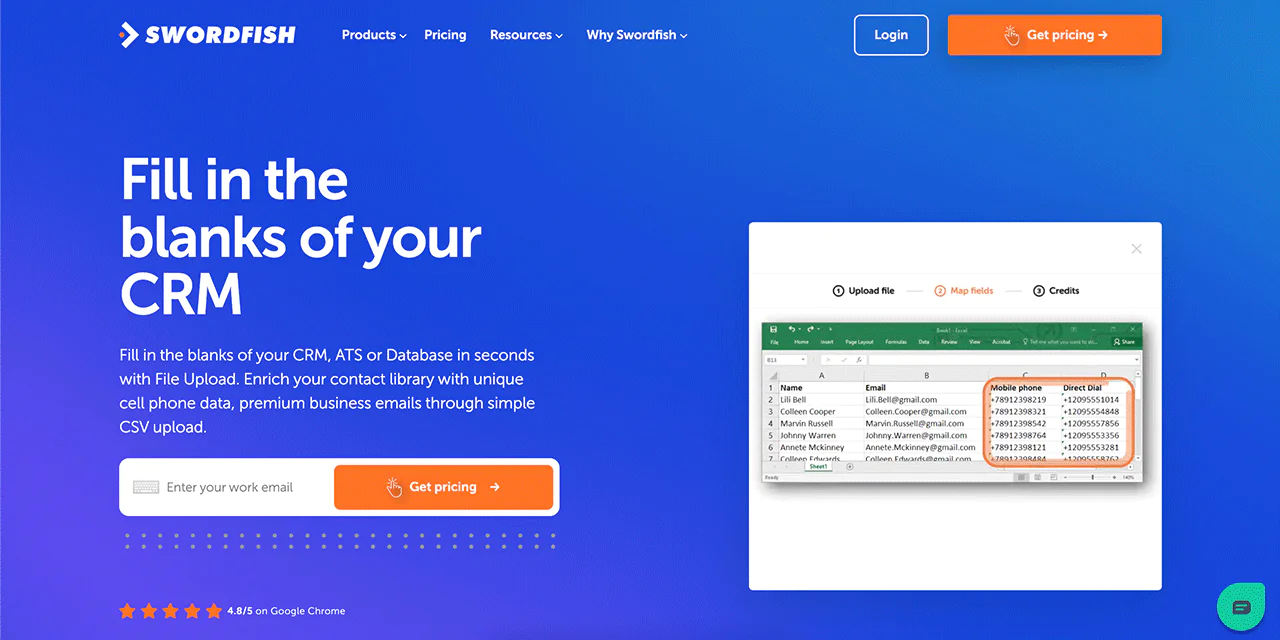 Swordfish AI CRM Data Enrichment