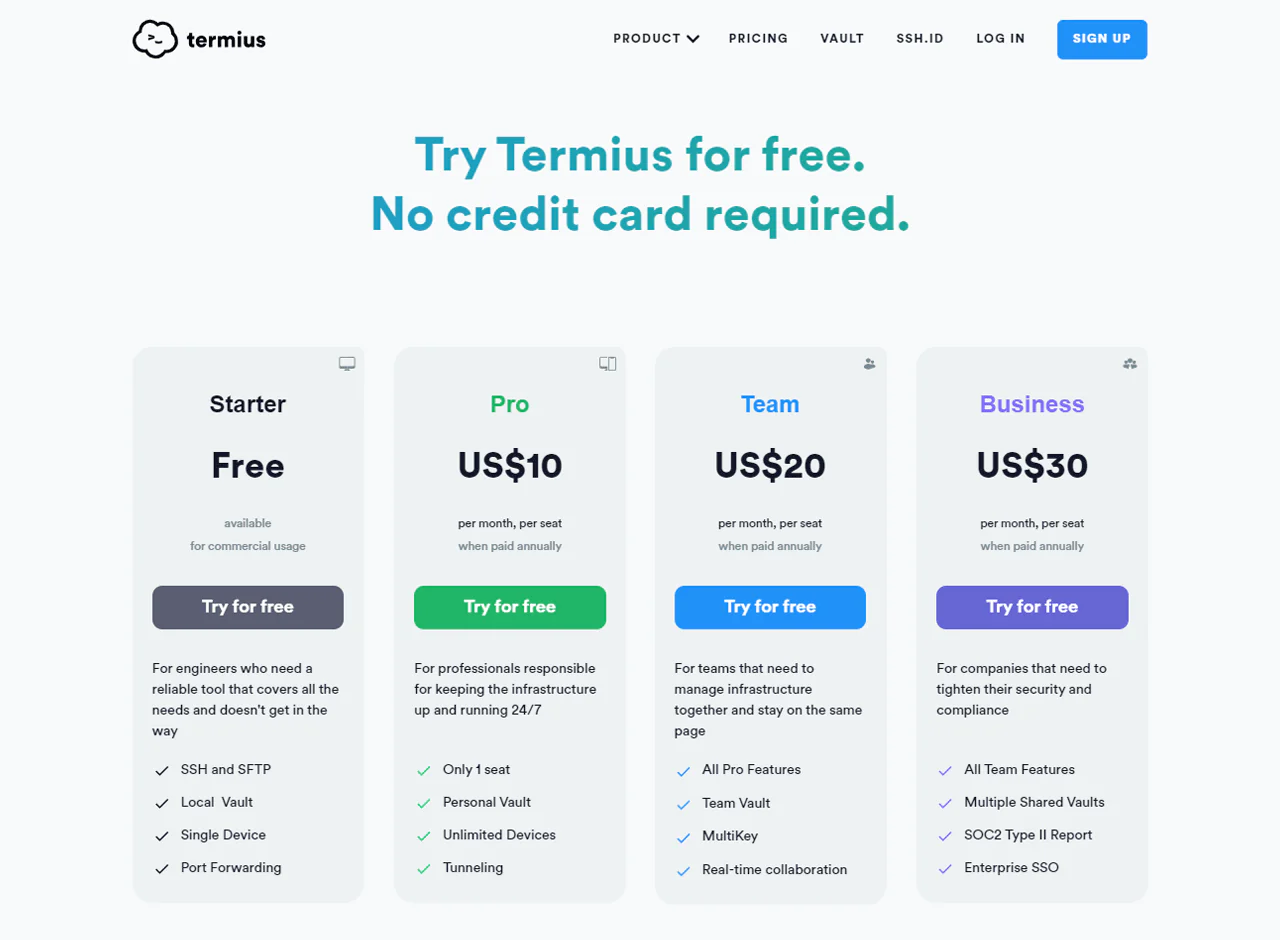 Terminus Pricing