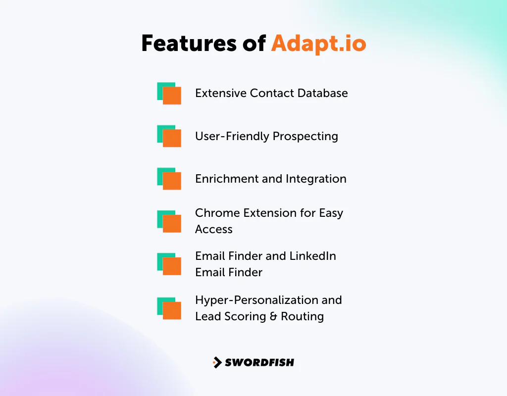 Features of Adapt.io