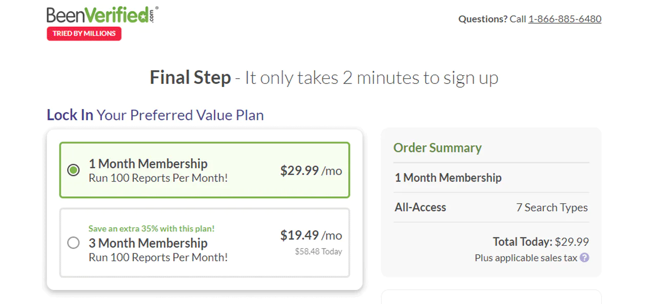 BeenVerified Pricing