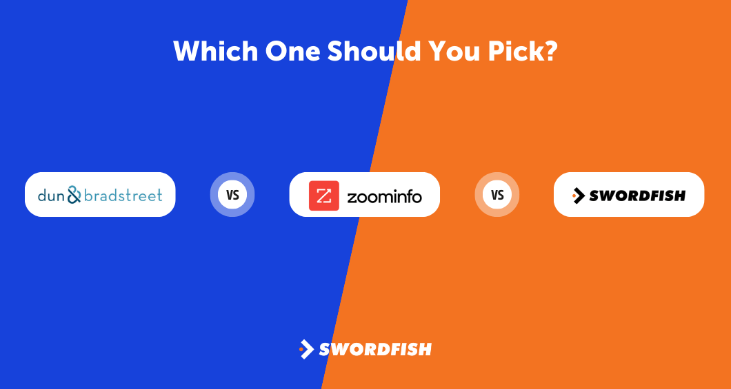 D&B vs ZoomInfo vs Swordfish AI