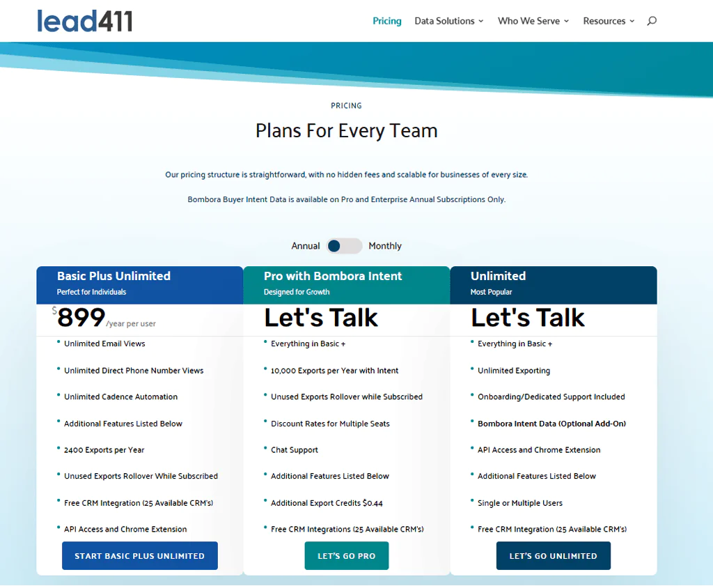 Lead411 Pricing