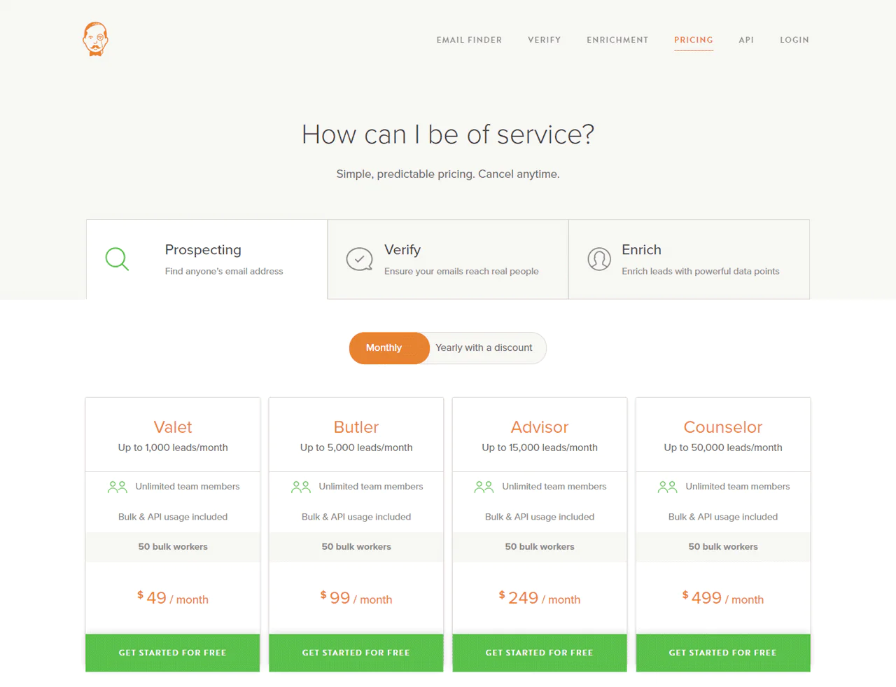 VoilaNorbert-Pricing