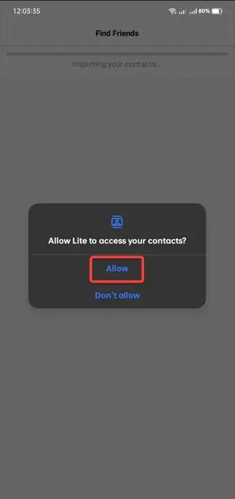 Allow the app permission
